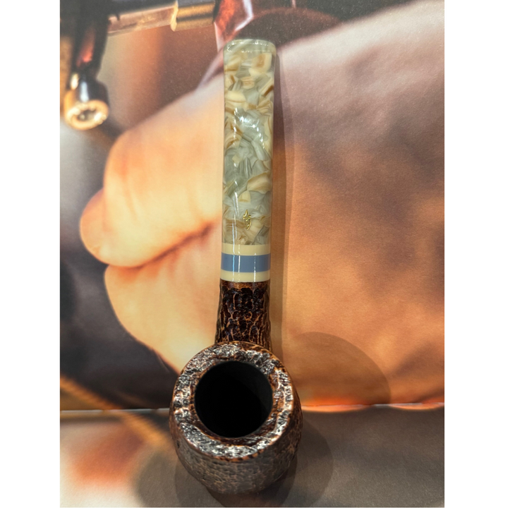 Savinelli Sasso Bent Billiard Rusticated Pipe #604