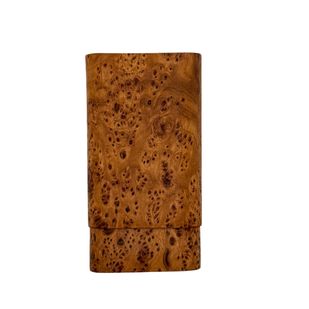 Brizard Carpathian Burl 3 Finger Cigar Cases