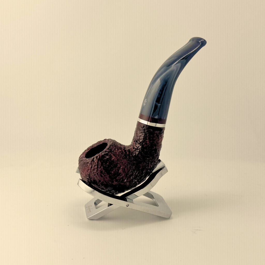 Savinelli Lunaria no. 642 Bent Apple Rusticated  PIpe City Cigar Emporium