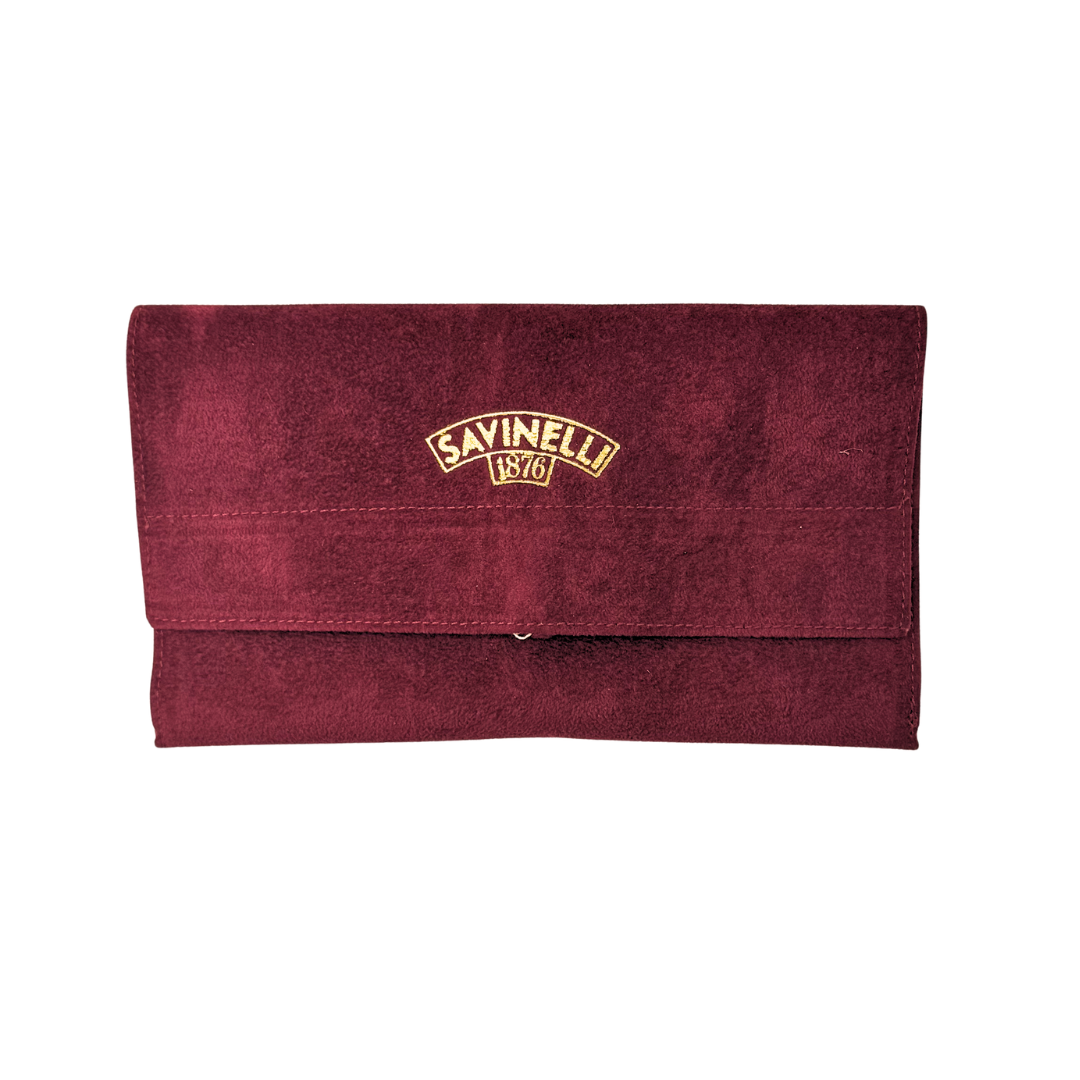 Savinelli Velvet Pipe Bag Burgundy   City Cigar Emporium
