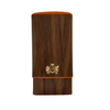 Brizard Curly Walnut 3 Finger Cigar Case