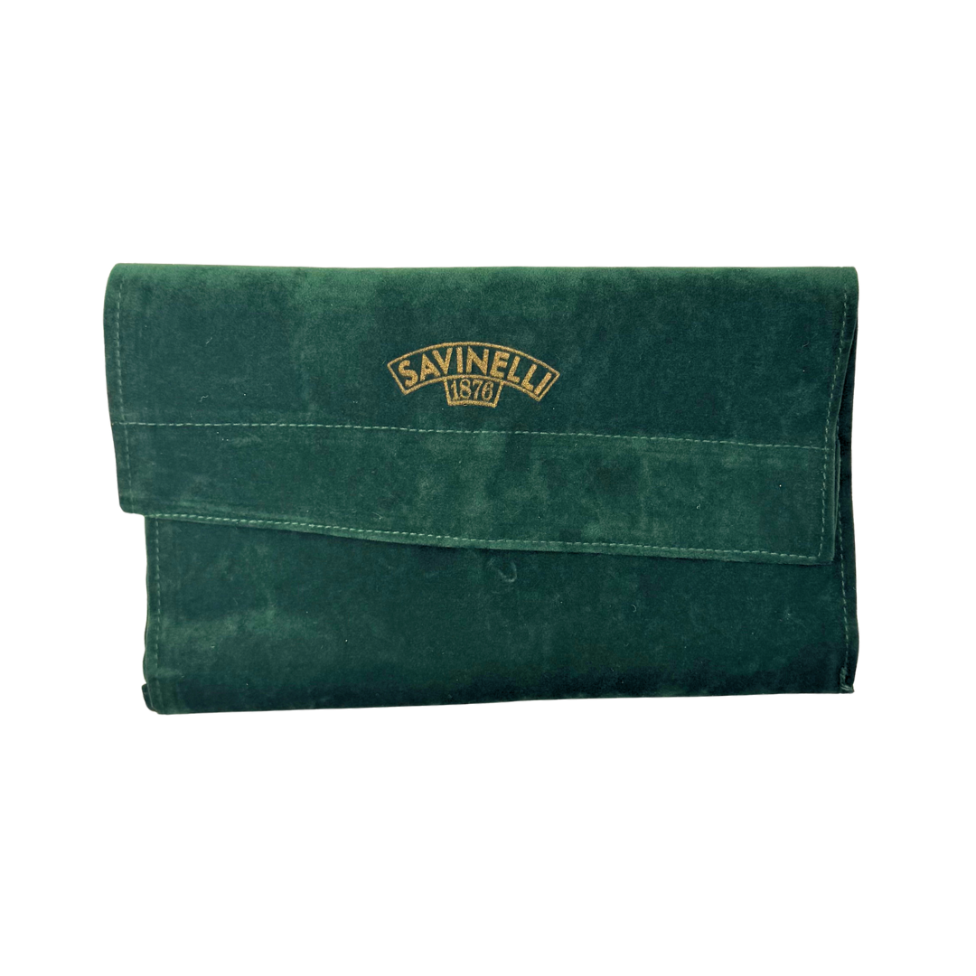 Savinelli Velvet Pipe Bag Green   City Cigar Emporium