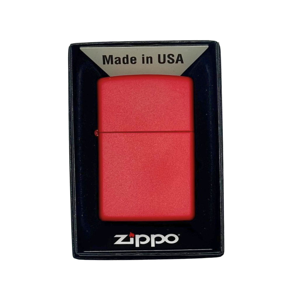 Matte Red  lighter City Cigar Emporium