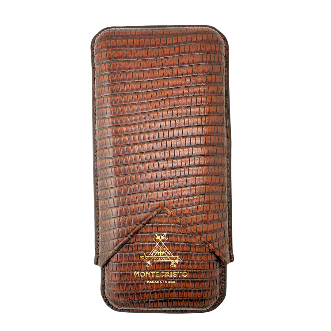 Montecristo Brown Cigar Case 3 Finger   City Cigar Emporium
