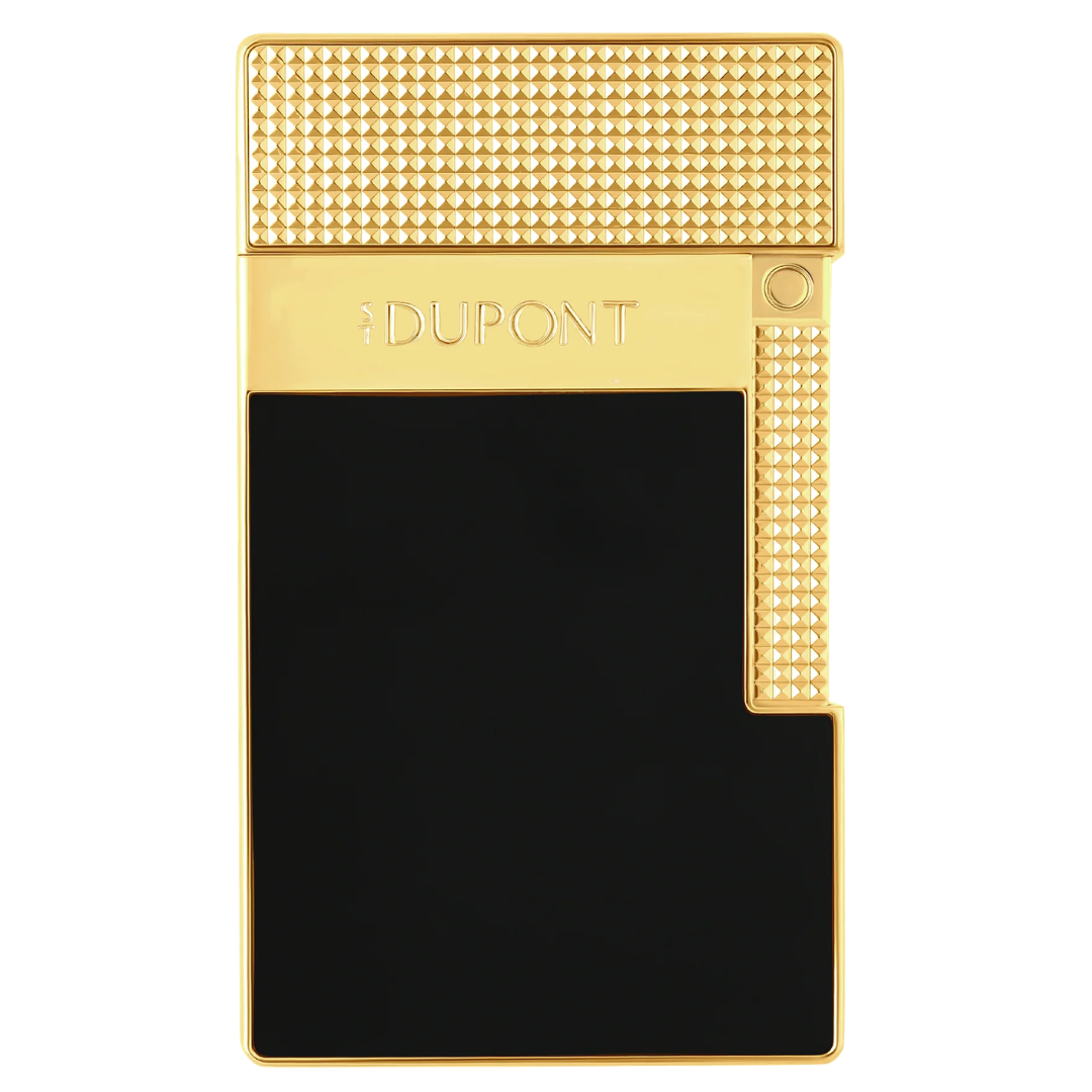 ST Dupont Gold Black Laquerre Table Lighter   City Cigar Emporium